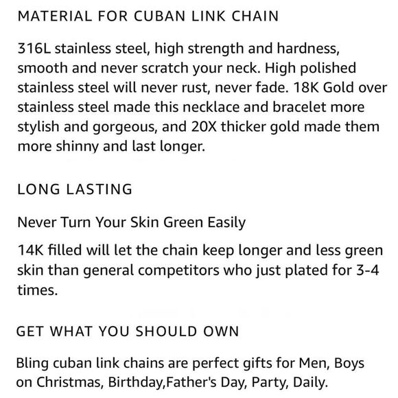 Silver Cuban Link Chain - Picture 6 of 6